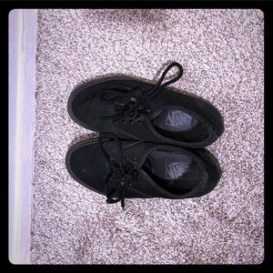 Black platform vans